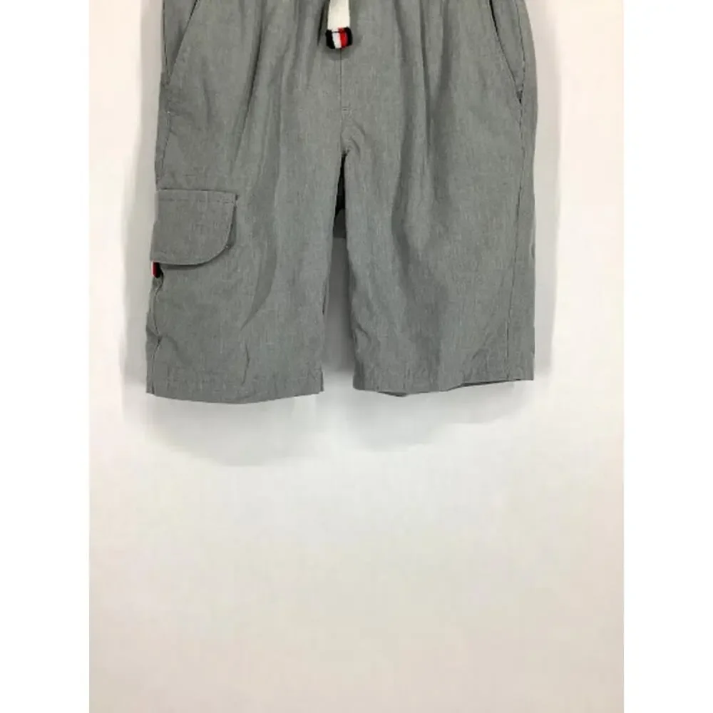 Tommy Hilfiger Boys Gray Pleated Front Cargo Shorts Kids Youth Size 5